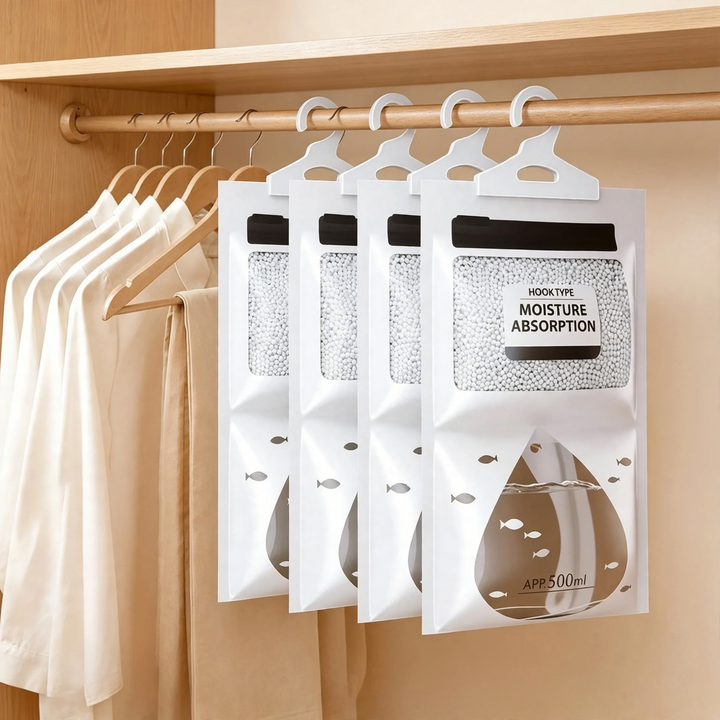 Hanging dehumidifier bag with fragrance