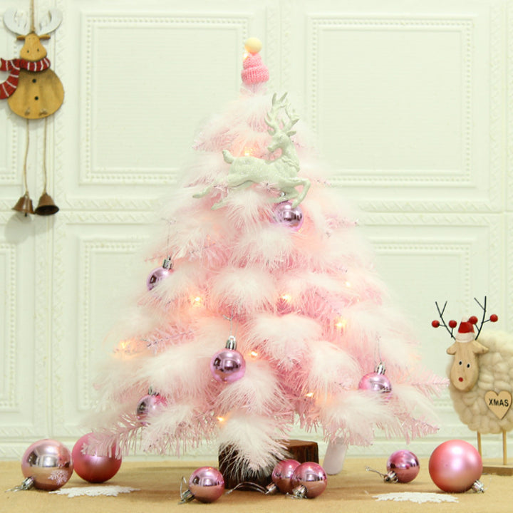 Mini Christmas tree with feather look, 45 cm or 60 cm