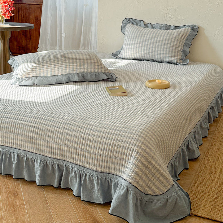Cotton daybed cover, 1.5 m, check pattern