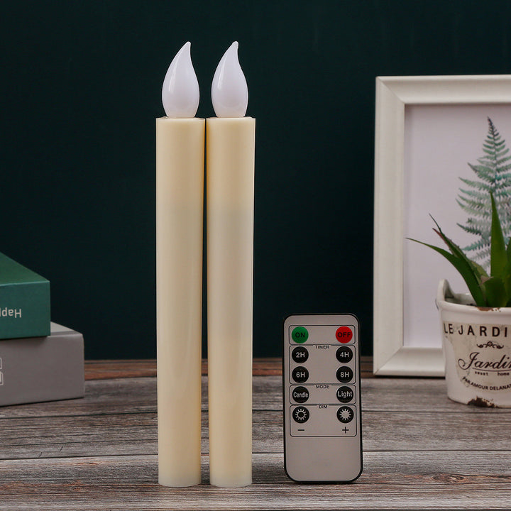 Cylindrical LED stick candle made of plastic
