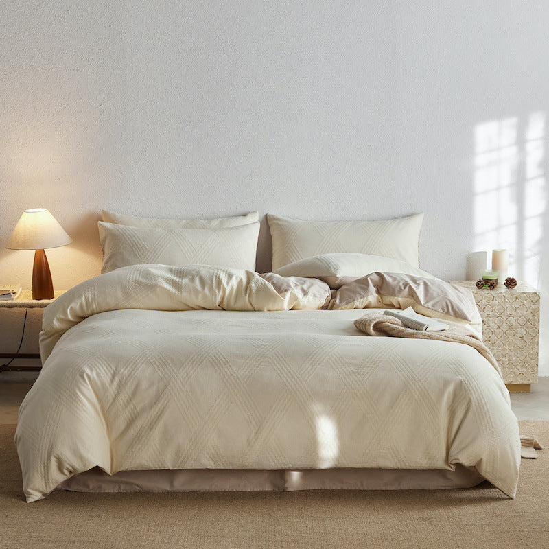 Cotton bedding set, 4-piece, year-round
