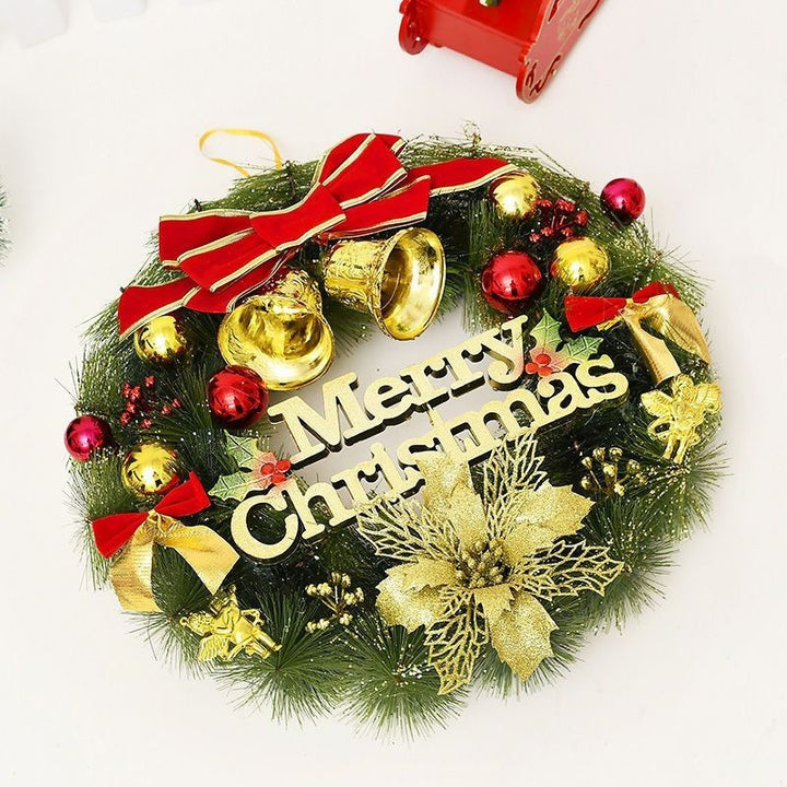 Illuminated Christmas wreath with hanging