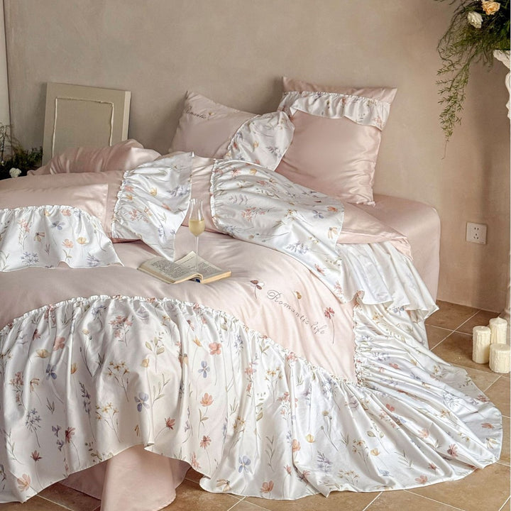 Luxury bedding set, 100s cotton satin, printed, 4-piece