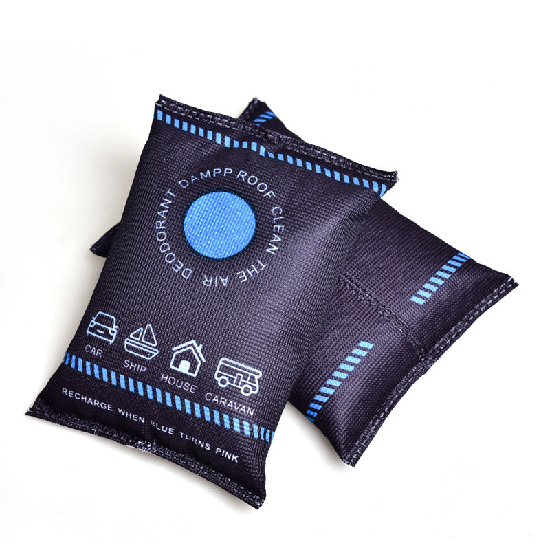 Color-changing silicone desiccant bag against moisture
