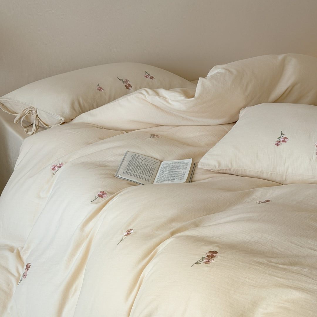 Cotton bedding 4-piece, double-layer gauze fabric