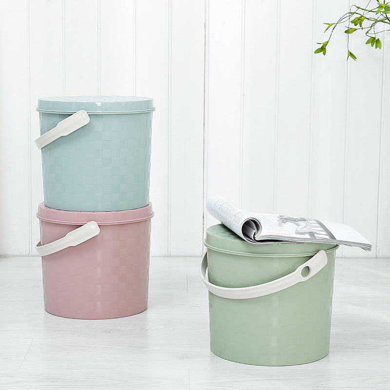 Plastic bucket with handle, various sizes