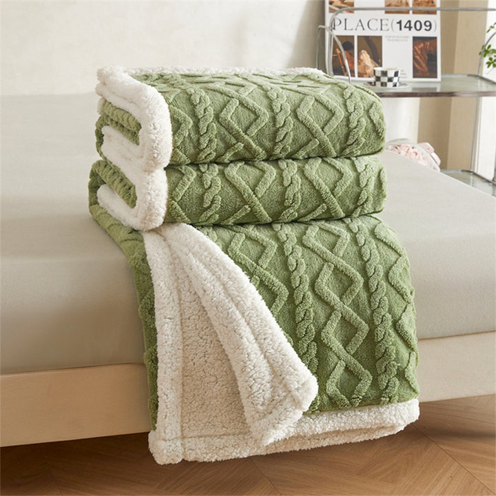 Flannel Wool Blanket, Sherpa Fleece, extra warm