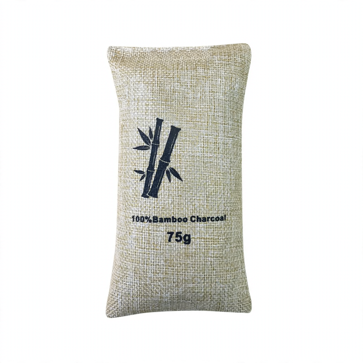 Bamboo charcoal odor absorber in linen bag, 400g