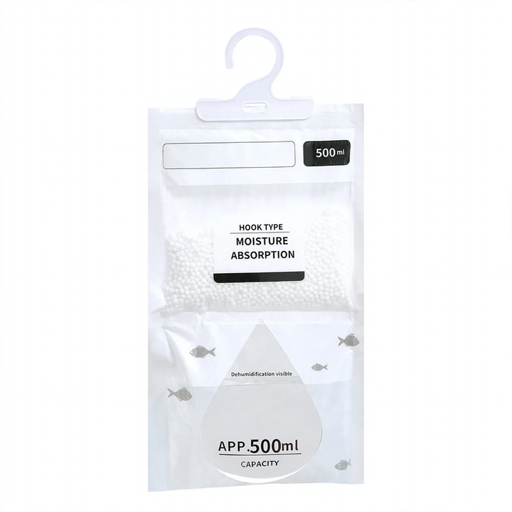 Hanging dehumidifier for wardrobes