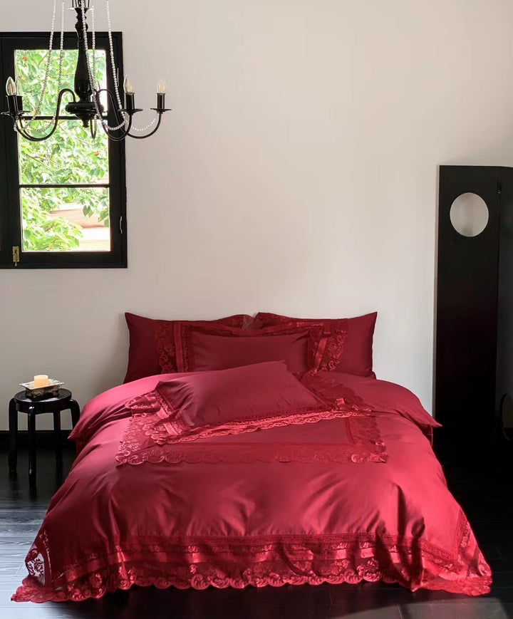 Festive wedding bedding set made of long-staple cotton