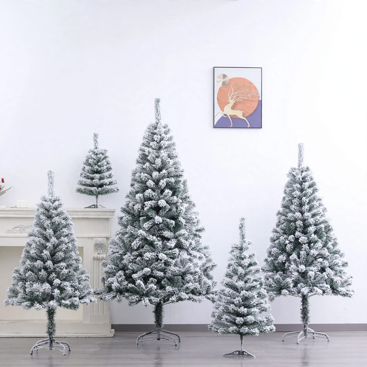Artificial Christmas tree with flocking
