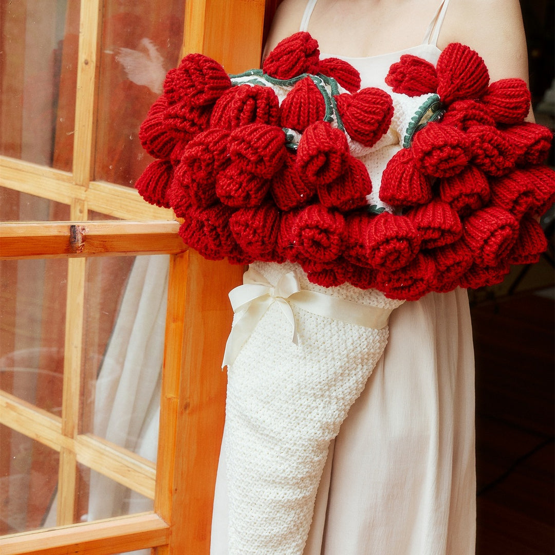 Chenille-blanket, flower-shaped, decorative