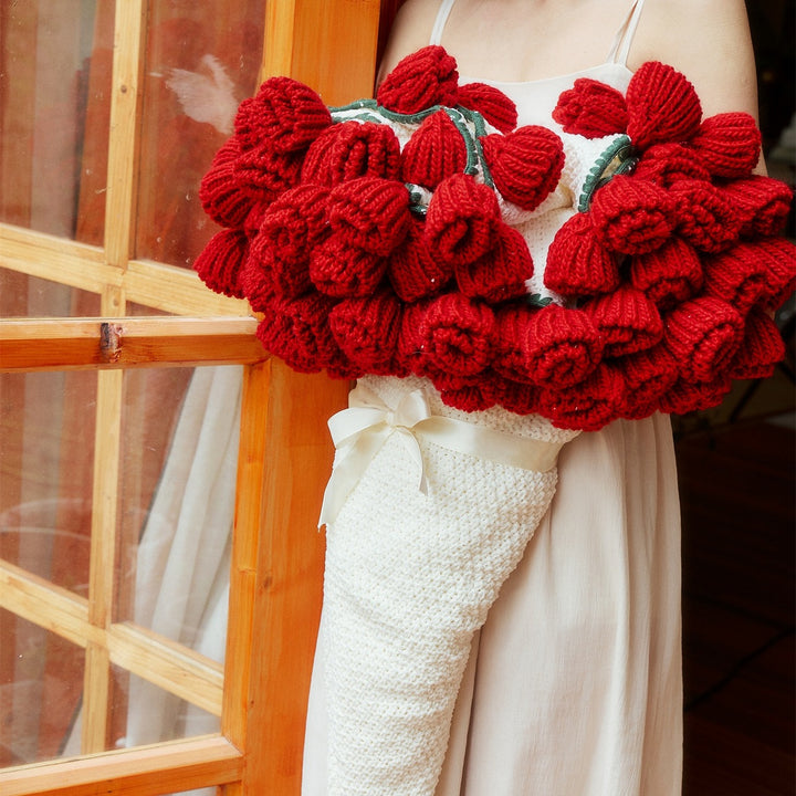 Chenille-blanket, flower-shaped, decorative