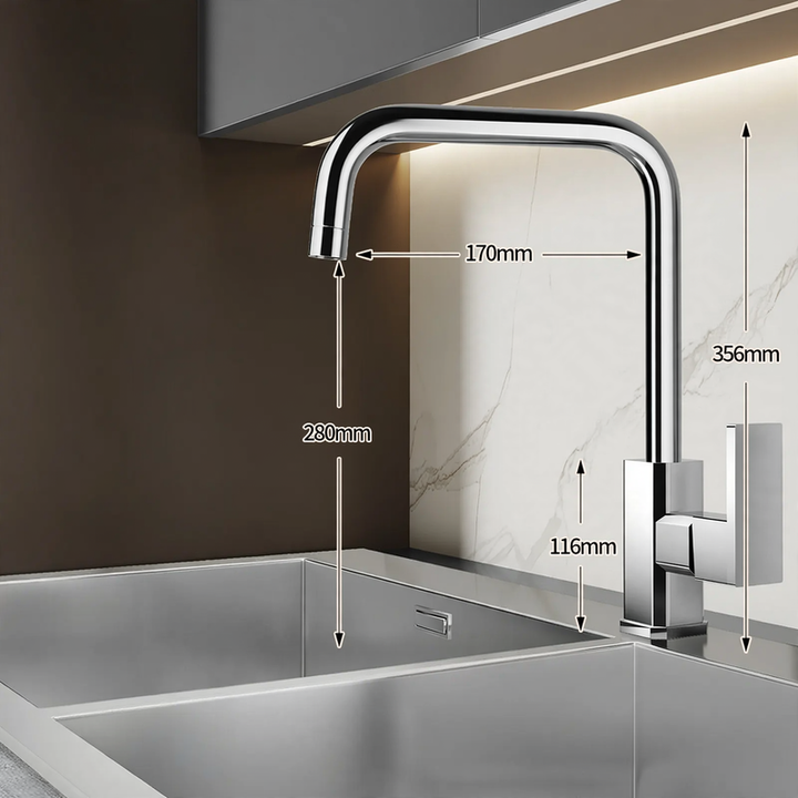 Stainless steel kitchen faucet, mixing or cold water
