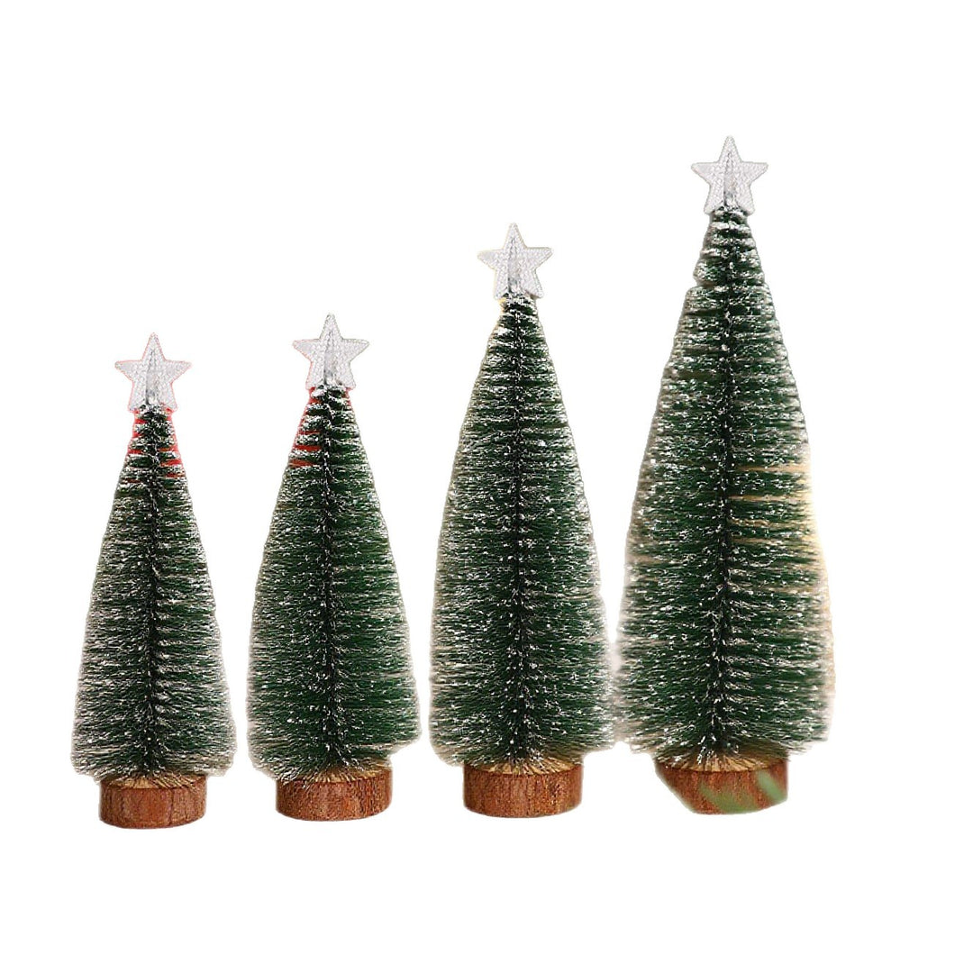 Mini Christmas tree with lighting and artificial snow