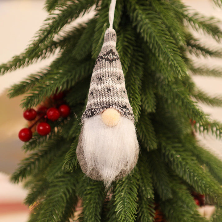 Christmas knit ornaments, gnome design