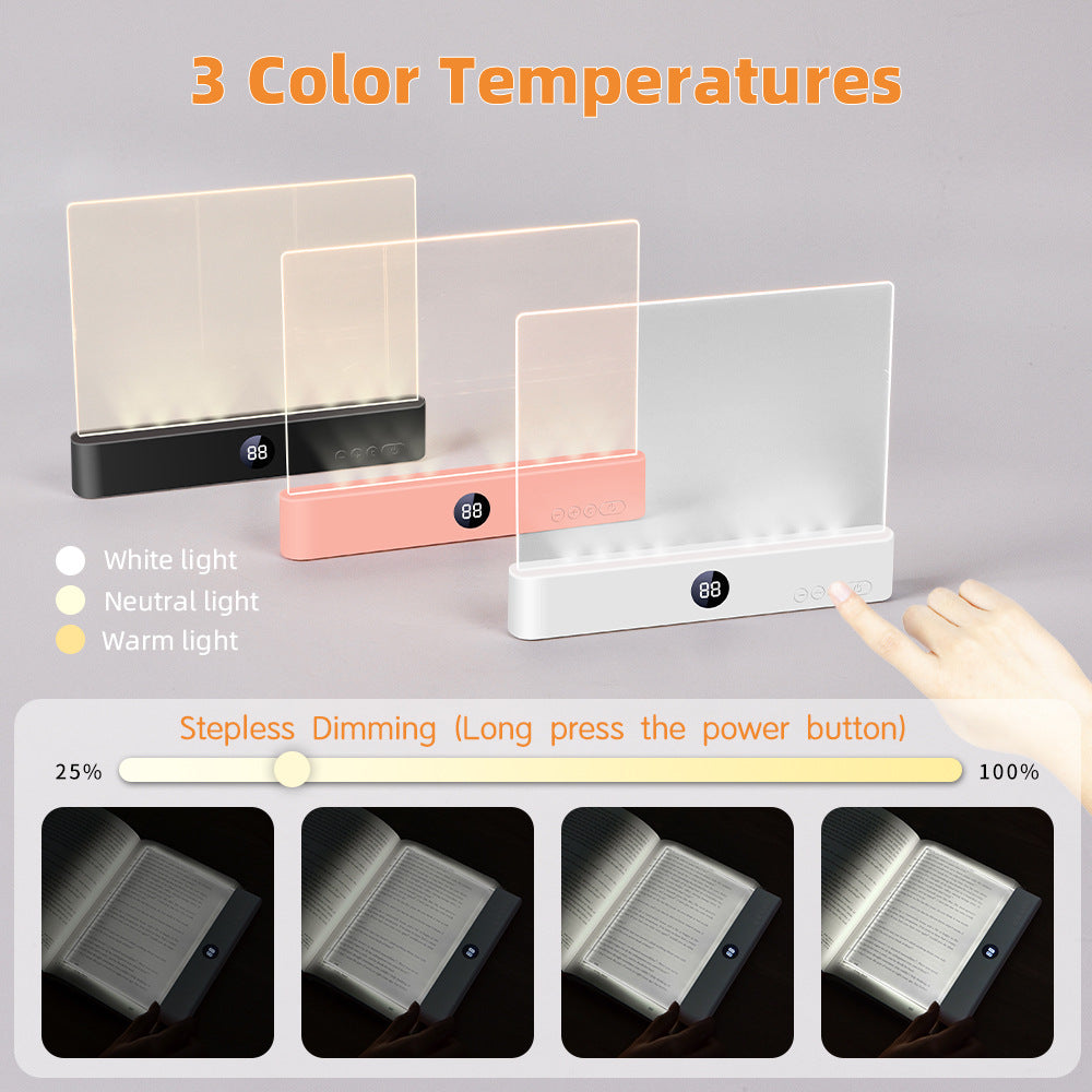 Rechargeable LED reading light with timer
