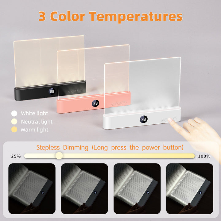 Rechargeable LED reading light with timer