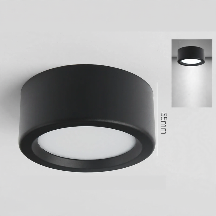 LED surface mount light, round, 15 W, various colors