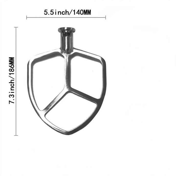 Mixing tool set for food processor, stainless steel
