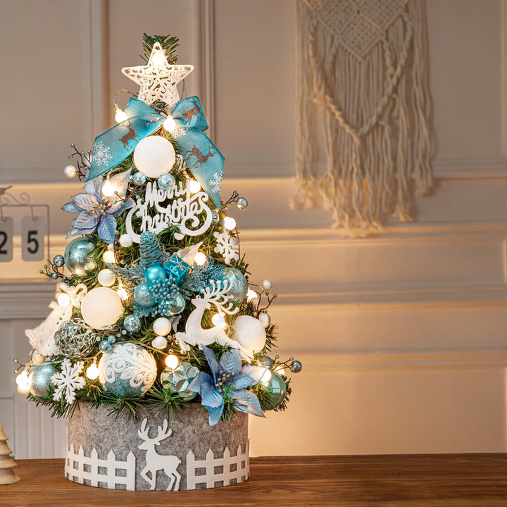 Mini Christmas tree set, 60 cm, PVC, table decoration