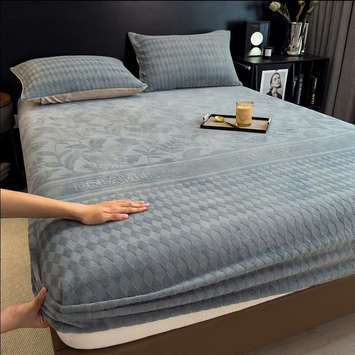 Fitted sheet made of milk fiber, single, autumn/winter