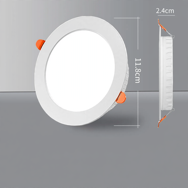 LED recessed light, ultra-flat, round