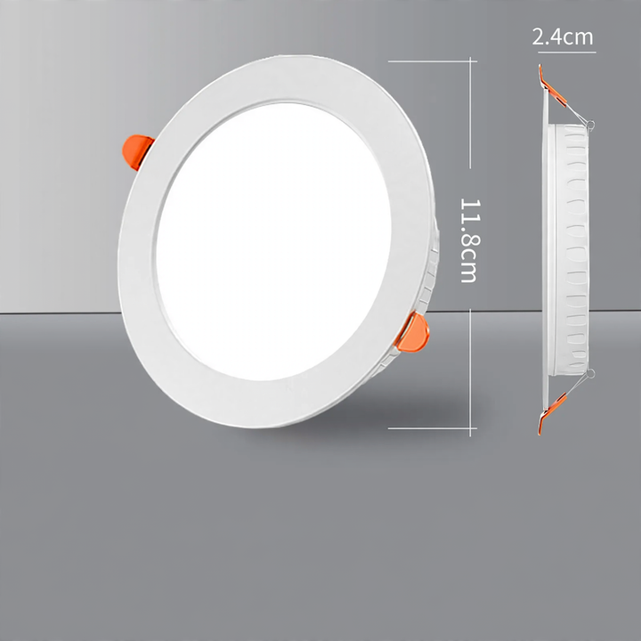 LED recessed light, ultra-flat, round