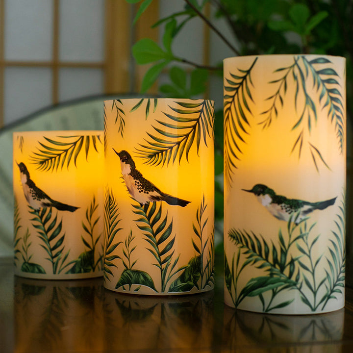 LED Real Wax Candles with Texture Embossing