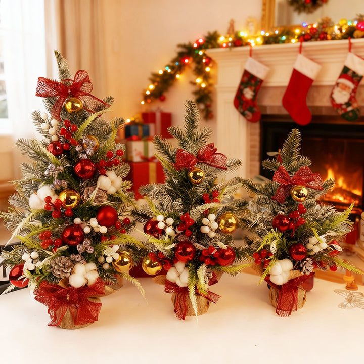 Mini Christmas tree, flocked, for the table, 45 cm
