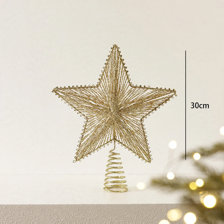 Decorative Christmas tree topper star made of iron