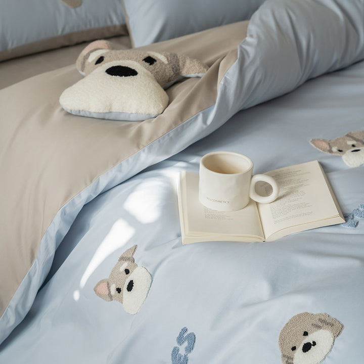 Cotton bedding set, 100, cartoon pattern, four pieces