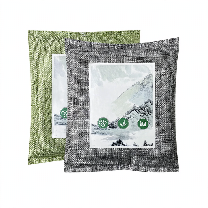Activated carbon bags for air purification and moisture retention