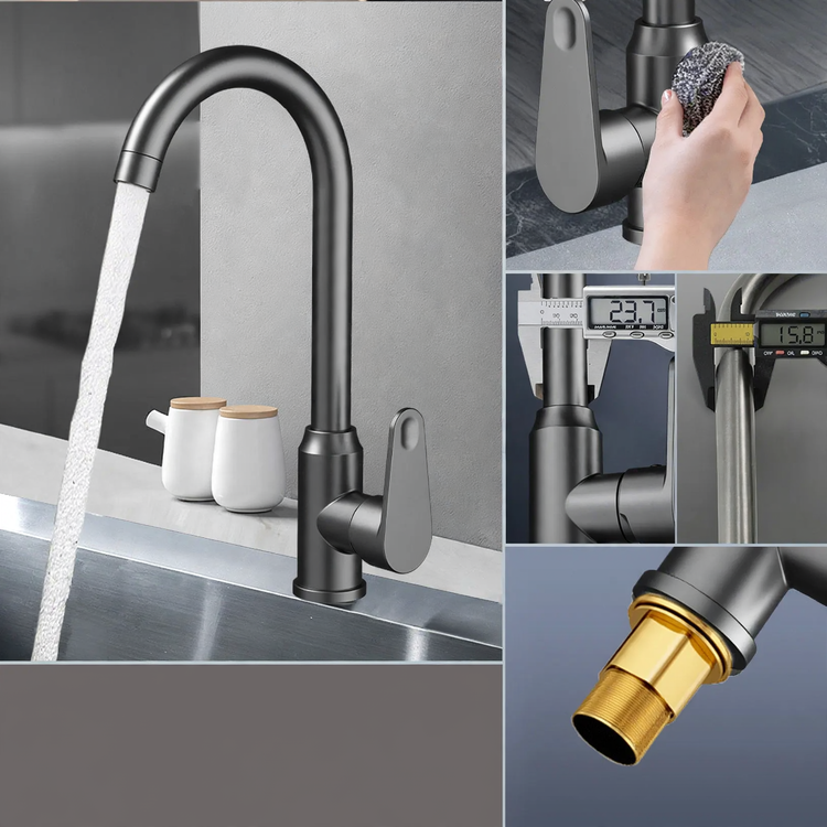 Pull-out kitchen faucet with ceramic valve