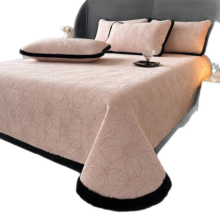 Milk fiber bedspread with padding for winter