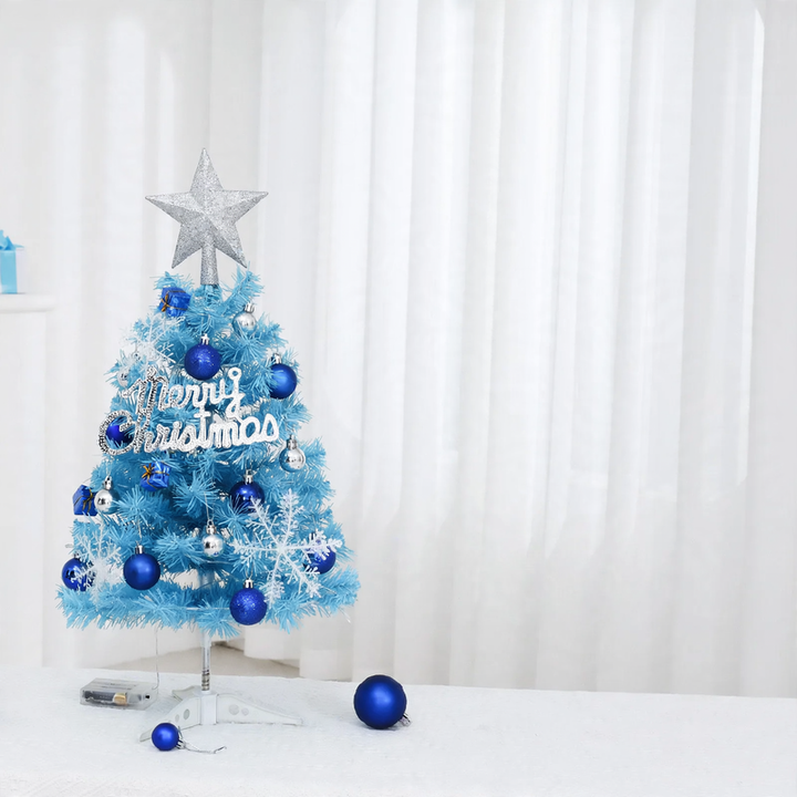 Mini Christmas tree, 45 cm or 60 cm, Blue