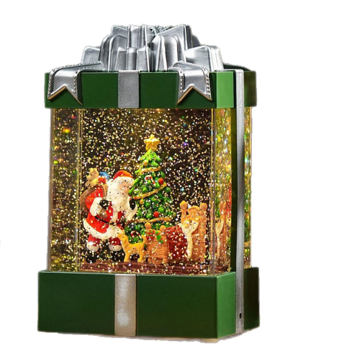 Decorative LED snow globe music box in gift design