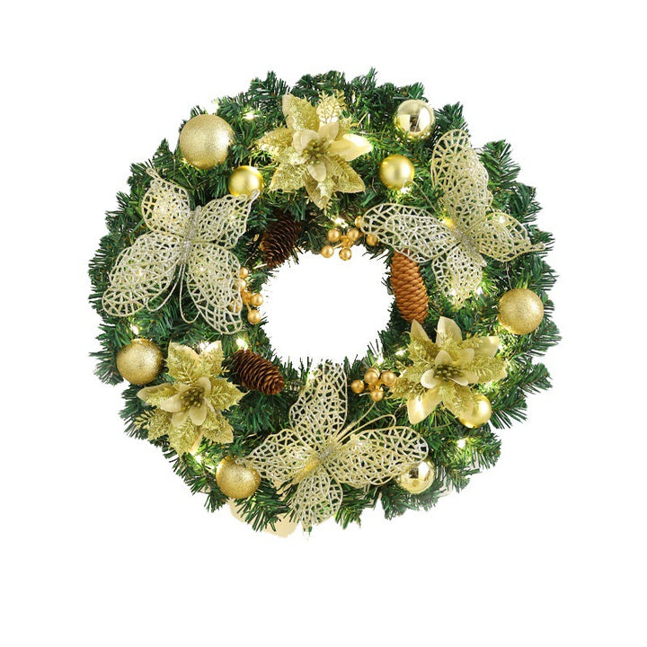Christmas wreath made of PVC in a modern style