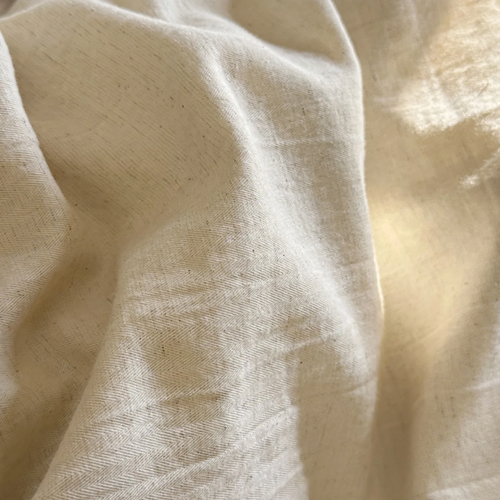 Cotton-linen bedding, 4-piece, undyed