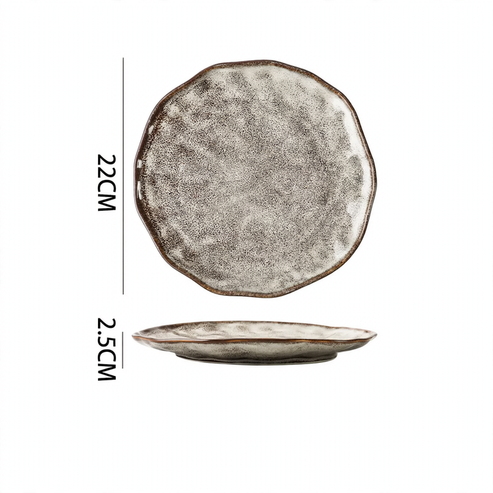 Vintage ceramic dish set, rustic design