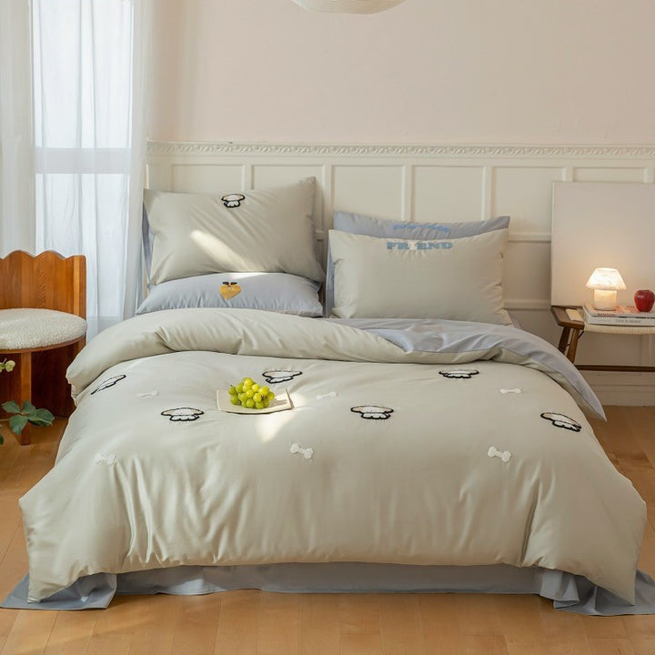 Cotton bedding set, brushed, cartoon design