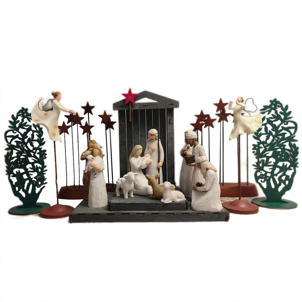 Christmas Nativity Figures Set made of resin