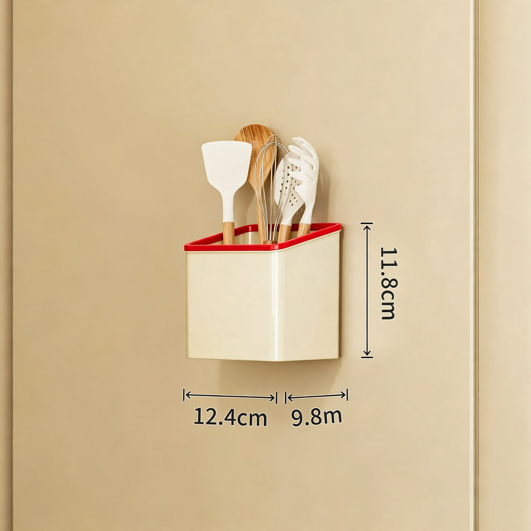 Magnetic kitchen storage box for the refrigerator door