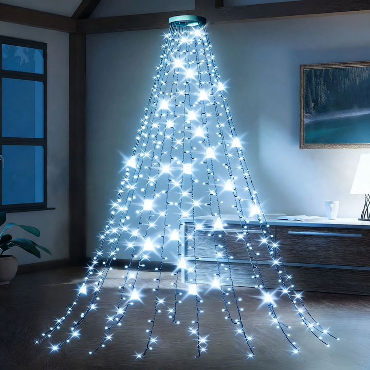 LED Christmas Tree Light String with Star, Various Lengths