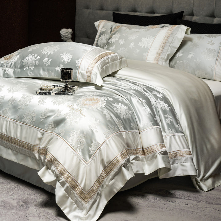 Luxurious cotton satin bedding set, 100 thread count