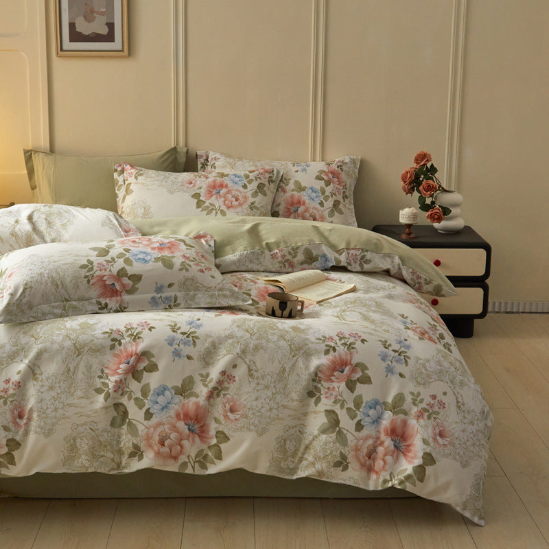 Cotton bedding set, 4-piece, fluffy, autumn/winter