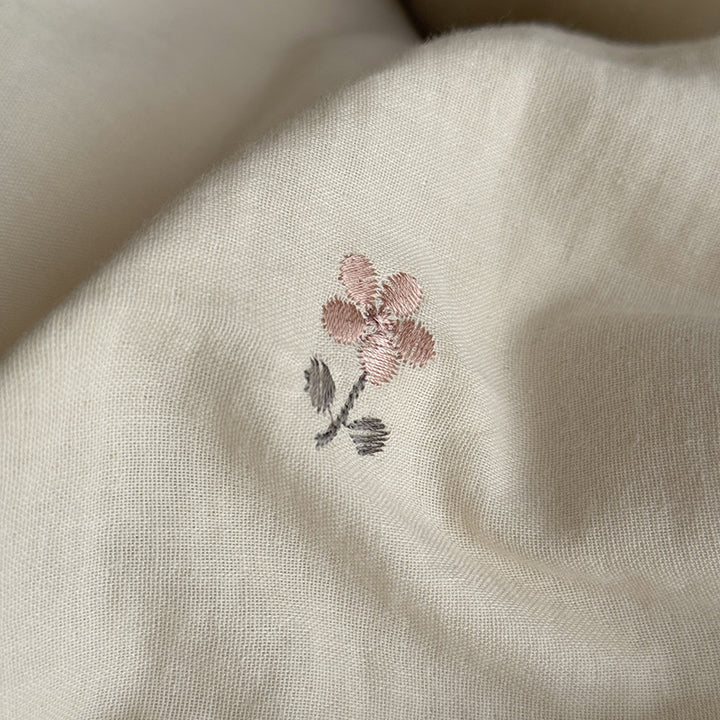 Cotton summer bedding set, floral pattern, four pieces