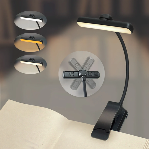 LED clamp lamp with 24 rotating light heads