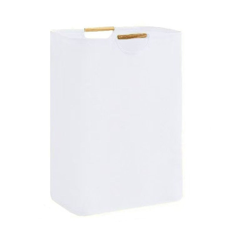 Foldable laundry basket made of cotton and linen