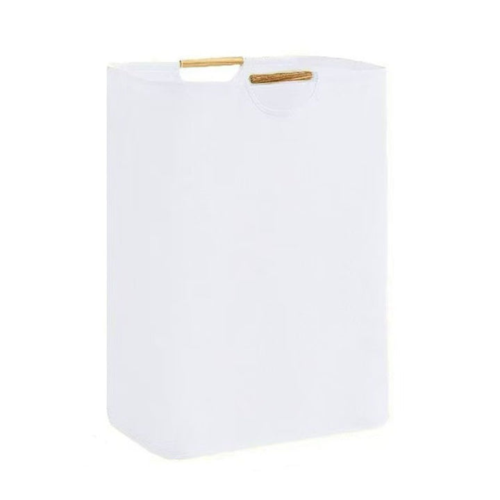 Foldable laundry basket made of cotton and linen